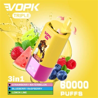 Vopk ट्रिपल 60000 पफ्स बेस्ट थ्री फ्लेवर वेप एक्सपीरियंस