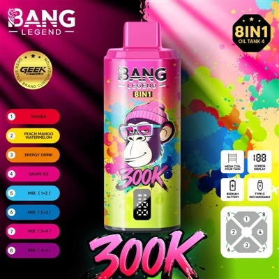 बैंग लेजेंड 300के - डिस्पोजेबल ई-सिगरेट के लिए टिकाऊपन की सीमाओं को आगे बढ़ाना