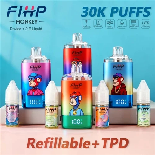 FIHP मंकी 30K रिफिलेबल वेप: लंबी बैटरी लाइफ और सुविधा को संतुलित करने वाला एक...
